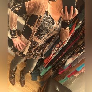 Vocal rhinestone cross Women's Tie-Dye tank Top